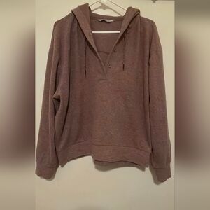 Womens Alpine Design Heathered Purple Hooded Sweatshirt